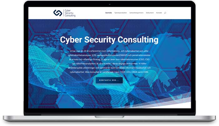 Cyber Security Consulting hemsida