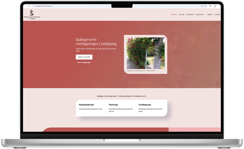 Exempel på webbplats för samtalsmottagning – Spångerumsmottagningen.